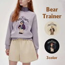 【送料無料】レディース トレーナー ベア くま トレーナー くまさん くまちゃん レディース トップス 長袖 レディース レディーストレーナー レディーストップス