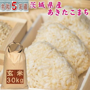 米 30kg 送料無料 米 5年産 30キロ おこめ『令和5年茨城県産あきたこまち玄米30kg』