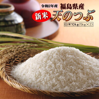 天のつぶ10kg(5kg×2袋)福島県産お米元年産送料無料『令和1年福島県産天のつぶ(白米5kg×2)』【RCP】