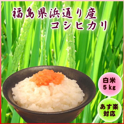 22年度産『福島県浜通り産コシヒカリ白米5Kg』こちらは送料600円かかります。送料無料商品と同梱で送料無料に♪※同梱は30kまで※箱入りギフトは20kまで