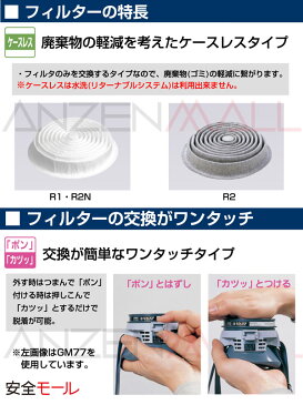 シゲマツ/重松製作所 取替え式防塵マスク 交換用フィルター R1(区分1)(10枚入) 防塵マスク 防じんマスク