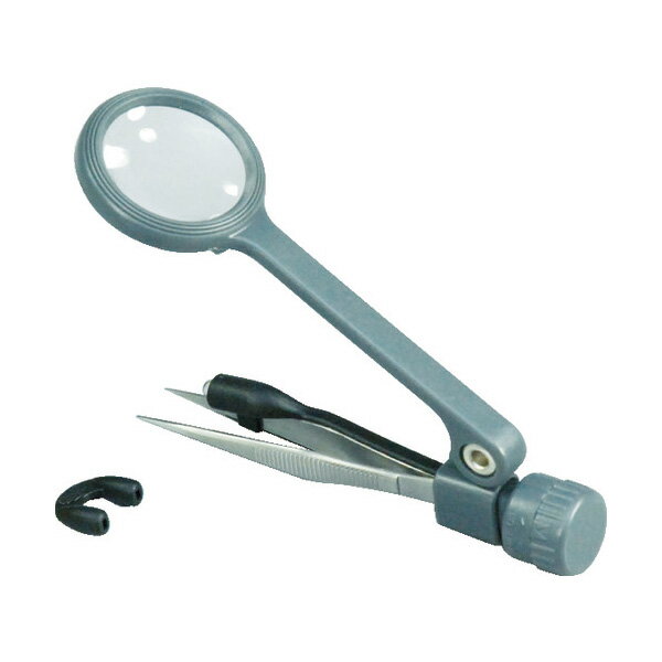 光 LEDライト付キルーペ ピンセット付キ HE-08
