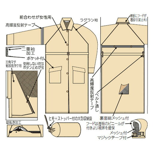 川西 ポケットコート 90cm 120090(代引不可)