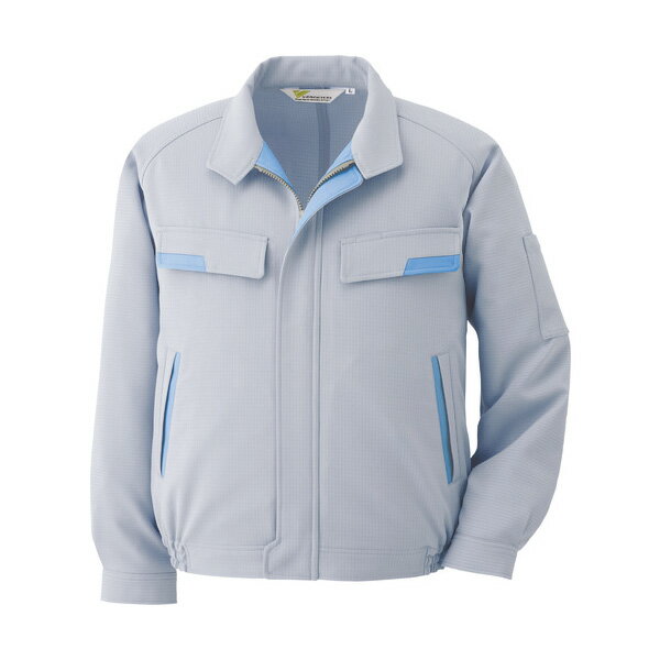 ミドリ安全 静電気帯電防止作業服 ブルゾン(薄地) シルバーグレー サイズM VES271 UE M