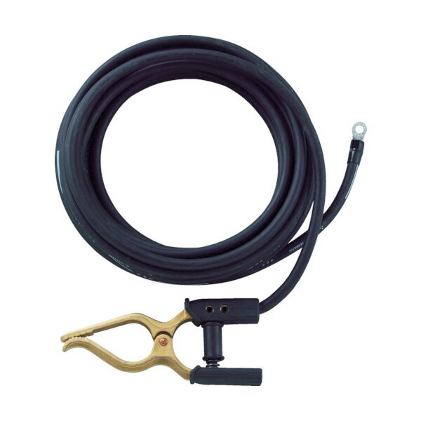 TRUSCO キャブタイヤケーブル アースクリップ丸端子付 5m TCT-3805KE