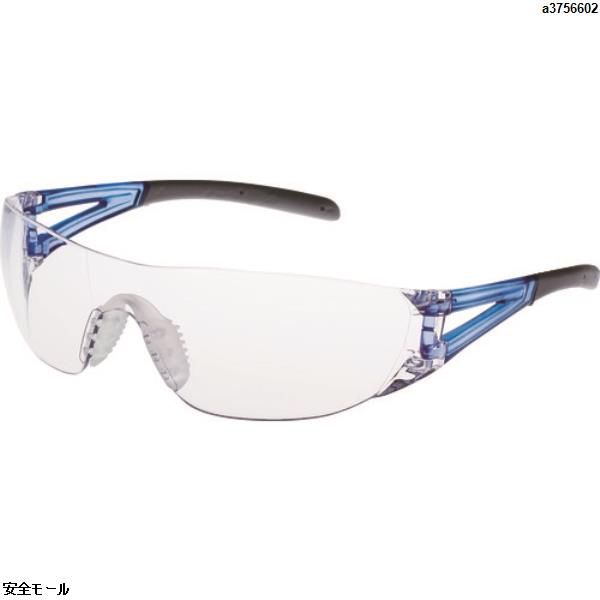 YAMAMOTO 一眼型セーフティグラス レンズ色クリア テンプルカラーブルー JIS規格品　LF201　1個