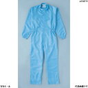 TRUSCO 制電糸グリッド仕様フード無つなぎ服 ブルー M TCOGBM 1着