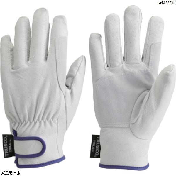 TRUSCO マジック式防寒豚本革手袋 当て付タイプ Mサイズ　TWLGM　1双