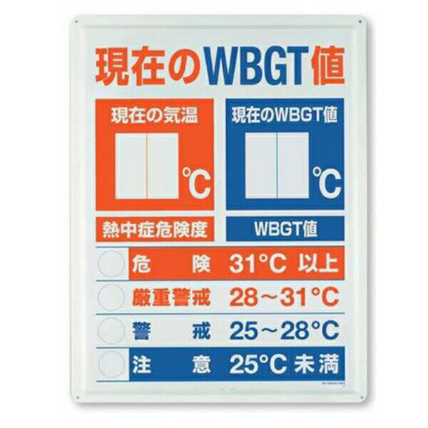 デジタル数字を使った、オールインワンの表示板 WBGT値表示板 HO-198