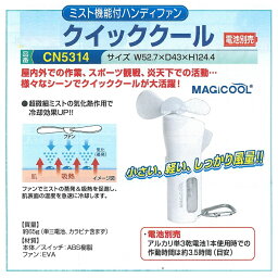 ミスト機能付ハンディファン クイッククール 熱中症対策 CN5314