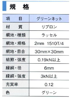 グリーンネット30mm目養生グリーンネット5×5