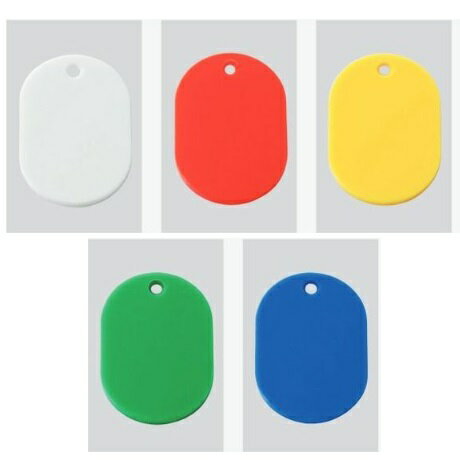 小判札　45×30×2.5mm 各色100枚1組 白/赤/黄/緑/青