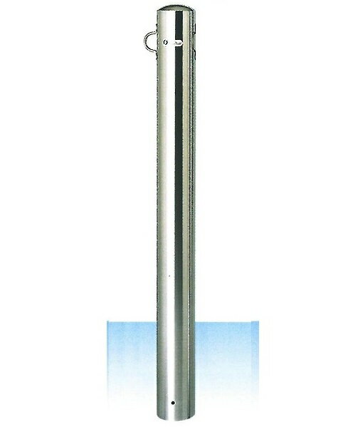 車止め　サンキン メドーマルク ポストタイプ　ステンレス製　固定式　フック1ヶ付　φ101.6×L1100mm（全長） SP1-10 【大型商品・個人宅配送不可】