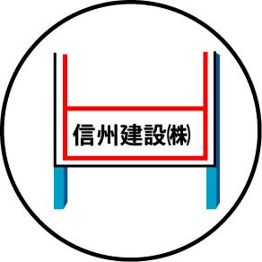 工事用看板　「この先信号機あり」工事用全面反射看板　スタンド看板