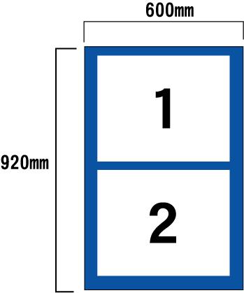 壁面用　2点タイプ（タテ）　現場表示用法令看板　空欄記入なし