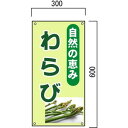 わらび販売 山菜直売中 看板 600×300mm
