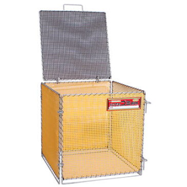どこでもゴミBOX ミニミニサイズ 折りたたみ式 (500×500×高さ500mm) (メーカー直送/代引き決済不可) 大型ゴミ箱 屋外設置 自治体 ゴミステーション 町内会 アパート ゴミ置き場 カラス対策