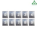 349-06A 吹付け用プレート 数字 (0〜9) 10枚セット吹付プレート 吹き付け用プレート 工事用 工事現場
