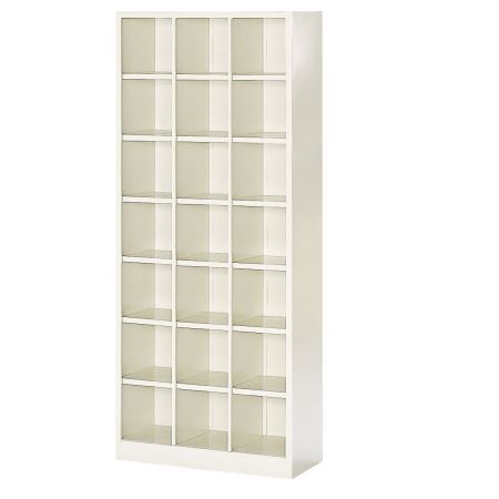 21人用シューズボックス(オープンタイプ）(中棚なし）(内寸H220mm)(7段×3列) 【地域限定送料無料】 /MI-BS-21NH3L(N)