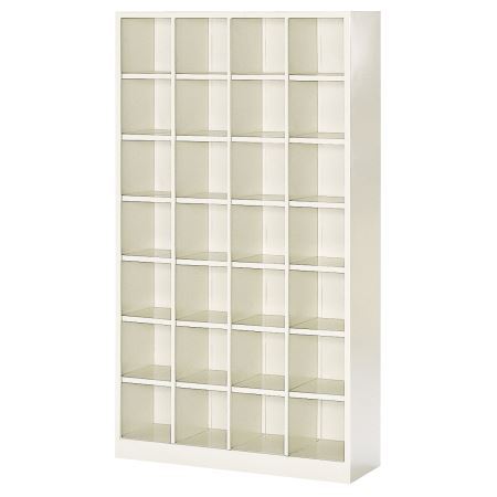 28人用シューズボックス(オープンタイプ）(中棚なし）(内寸H220mm)(7段×4列) 【地域限定送料無料】 /MI-BS-28NH4L(N)