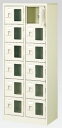 12人用シューズボックス(窓付き)(中棚なし)(鍵付き)(6段×2列) 【地域限定送料無料】 /MI-BST2-6WMXK(N)