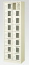 16人用シューズボックス(窓付き)(中棚なし)(鍵付き)(8段×2列) 【地域限定送料無料】 /MI-BST2-8WMXK(N)