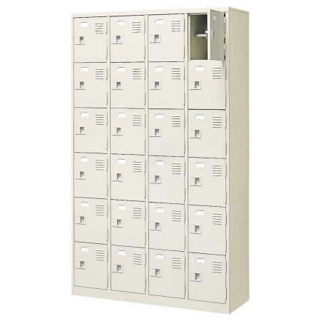24人用シューズボックス(中棚付き)(鍵なし)(6段×4列) 【地域限定送料無料】 /MI-BST4-6H(N)