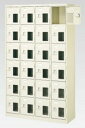 24人用シューズボックス(窓付き)(中棚なし)(鍵付き)(内寸H252)(6段×4列) 【地域限定送料無料】 /MI-BST4-6NNMXK(N)