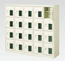 20人用シューズボックス(窓付き)(中棚付き)(鍵付き)(4段×5列) 【地域限定送料無料】 /MI-BST5-4HMXK(N)