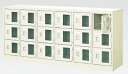 18人用シューズボックス(窓付き)(中棚なし)(鍵付き)(3段×6列) 【地域限定送料無料】 /MI-BST6-3WMXK(N)