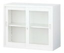 ガラス引戸書庫 上置用 W880×D400×H730mm 【地域限定送料無料】/SE-ANW-32G