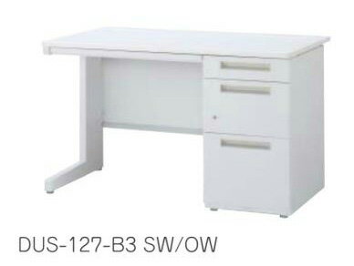 デュエナ 片袖机　デスク Sタイプ　L 型脚　B4-3段　W1600×D700×H720mm /TO-DUS-167-B3 □/□