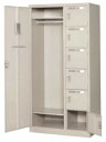 多人数ロッカー 省スペース対応タイプ 6室合鍵式 シリンダー錠 /TO-WLK-6-TNG(3)
