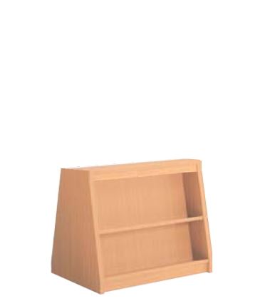 木製書架　傾斜　1連　両側　2段　高さ830mm /TO-R-AD