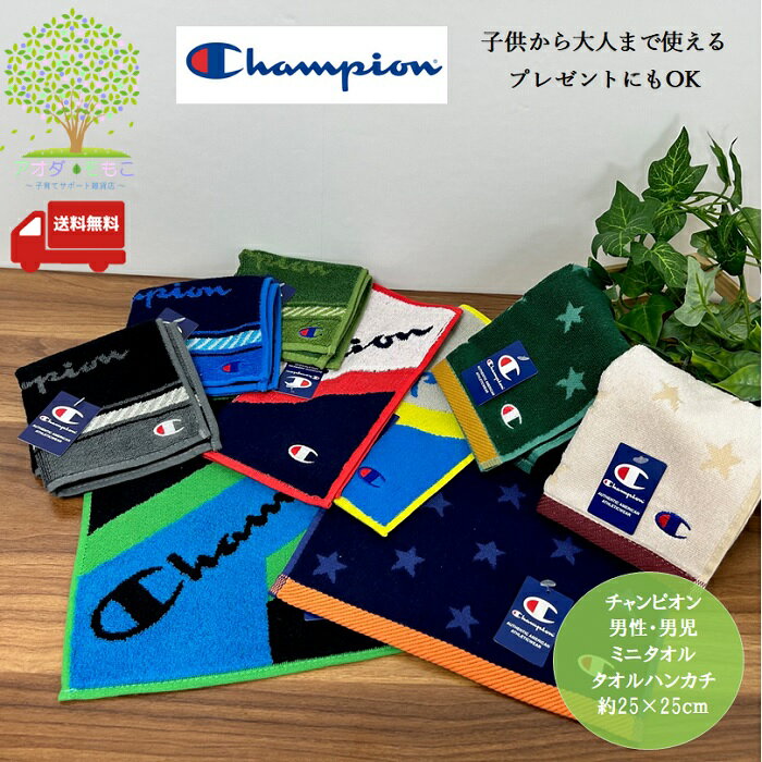 チャンピオン ハンカチ メンズ 【 送料無料 ブランド Champion チャンピオン ミニタオル 】 タオル タオルハンカチ ハンカチ 紳士 メンズ キッズ 子供 男児 小学生 中学生 高校生 社会人 プレゼント 彼氏 記念 ギフト プチギフト 新生活 入社 お祝い お別れ ホワイトデー