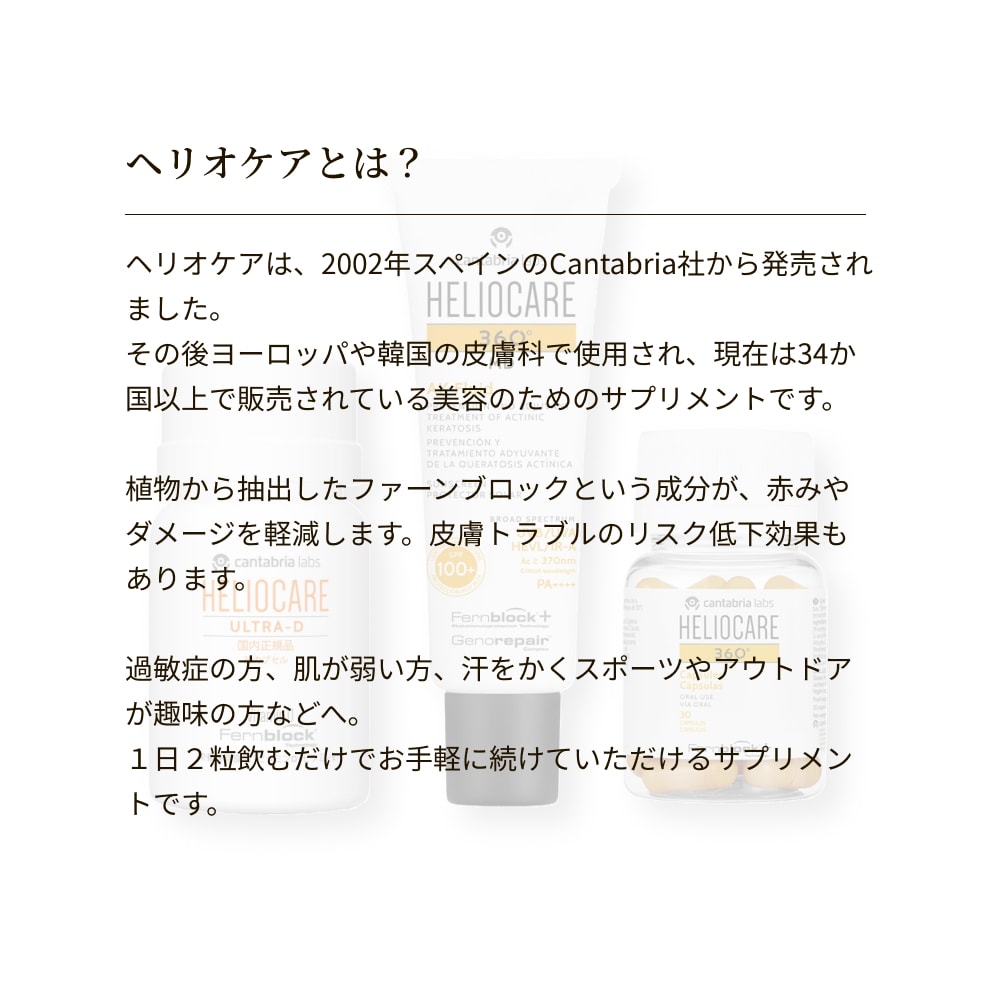 【マラソン期間限定10倍】ヘリオケア ウルトラD 30粒 3個セット 1～2粒/日 サプリ ケア UV 首 首回り 顔 腕 全身 手 肌 敏感肌 自転車 釣り ゴルフ スポーツ グッズ グッズ レディース ギフト 3