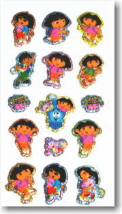 【くじ】大人気!ドーラ モコモコステッカーシール ぷくぷく・3D【キラキラ】【メール便対応可】【アメリカン雑貨・USAアニメ・教育】【小学校・幼稚園・保育園】【販促品・子ども会】【アニメ・映画キャラクター】