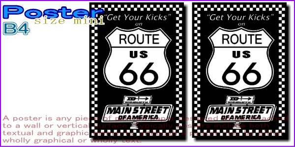 ルート66【Route 66】【ブラック】ポス...の紹介画像2