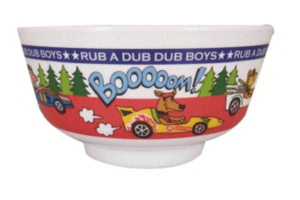 【RUB A DUB DUB】【ラブアダブダブ】メラミンジュニア 汁椀　【boy】【BOWL】【おわん】【食器】【学校】【幼稚園】【キッズ】【キャラクター】【グッズ】さまざまな動物たちがにぎやかに登場 気の良い仲間たちが生活雑貨 ジュニア ベビーグッズなどで活躍