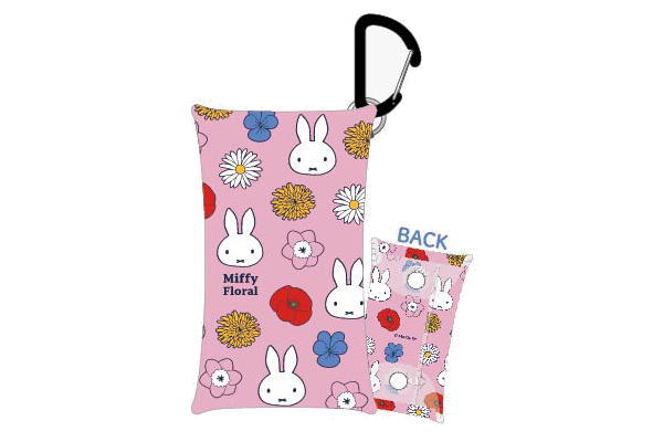 【miffy】【ミッフィー】クリアマルチケース【S】【ピンク】【Miffy Floral】【ウサギ】 【ナインチェ・プラウス】【絵本】【アニメ】【ポーチ】【ケース】【小物入れ】【小銭入れ】【コインケース】【ミニポーチ】【ミニケース】【雑貨】【グッズ】