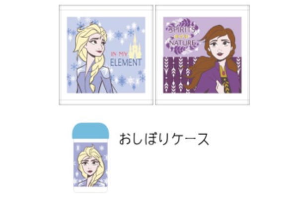 【ディズニーキャラクター】ケース付きハンドタオルセット【ナチュラルスノー】【アナと雪の女王】【アナ】【エルサ】【ディズニー】【映画】【アニメ】【タオル】【たおる】【おしぼり】【お手拭き】【2枚入り】【2枚組】【雑貨】【グッズ】