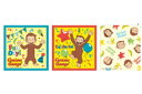 【送料無料】 【おさるのジョージ】ハンカチーフ3枚セット【カラフルパーティ】【ひとまねこざる】【Curious George】【絵本】【アニメ】【タオル】【たおる】【ハンカチ】【ハンドタオル】【ミニタオル】【3枚入り】【3枚組】【子供】【キッズ】【雑貨】【グッズ】