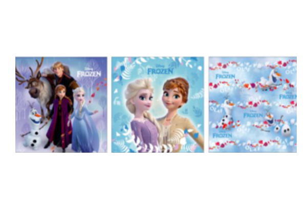 【ディズニーキャラクター】ランチーフ3枚セット【スノーパーティー】【アナと雪の女王2】【アナ】【エルサ】【ランチクロス】【敷物】【ランチョンマット】【マット】【弁当包み】【3枚入り】【3枚組】【雑貨】【グッズ】