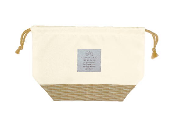 【送料無料】 【オリジナル】ランチ巾着【エクリュベージュ】【巾着】【きんちゃく】【袋】【ランチバッグ】【弁当入れ】【遠足】【アウトドア】【お出かけ】【雑貨】【グッズ】