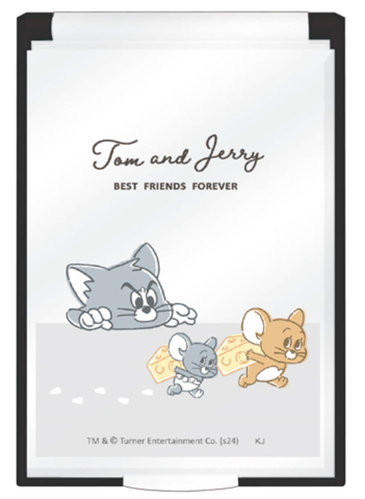【送料無料】 【日本製】 トムとジェリー プロフィール帳てくてくチーズ ワーナー アニメ かがみ 鏡 ミラー コンパクト 折りたたみ メイク 化粧 コスメ 雑...
