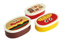 オリジナル 抗菌シール容器3Pセットバーガーコンクス ハンバーガー ポテト ランチボックス 弁当箱 遠足 アウトドア 子供 キッズ 3個入り 3個セット 雑貨 グッズ