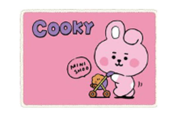 BT21　LINE FRIENDS　ラインフレンズ　シープボアひざ掛けCOOKY　クッキー　アイドル　韓国　ライン　スタンプ　ひざ掛け　膝掛け　ひざかけ　マット　ブランケット　毛布　冬　お昼寝　雑貨　グッズのサムネイル
