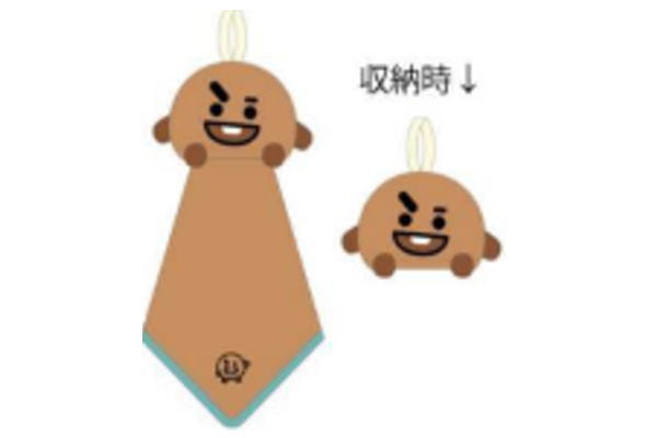 【BT21】【LINE FRIENDS】【ラインフレンズ】マスコットループタオル【SHOOKY】【シュキ】【アイドル】【韓国】【ライン】【スタンプ】【タオル】【たおる】【紐付き】【ループ付きタオル】【洗面】【トイレ】【キッチン】【雑貨】【グッズ】