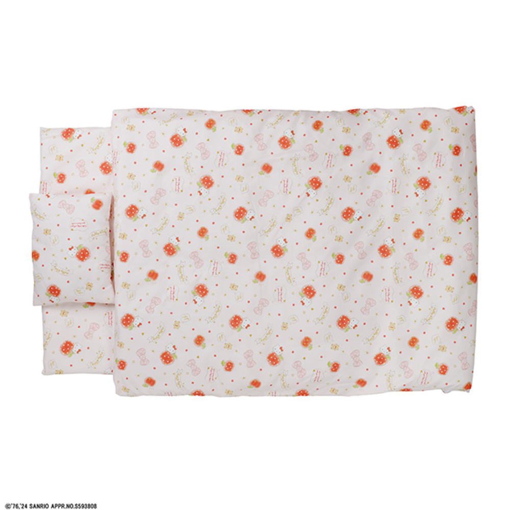 サンリオキャラクターズ　お昼寝布団7点セットドリーミーアップル　ハローキティ　枕　ピロー　寝具　..