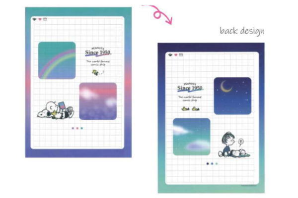 【スヌーピー】【SNOOPY】クリア方眼ノート【スカイ】【ピーナッツ】【ウッドストック】【すぬーぴー】【アニメ】【ノート】【文房具】【学校】【塾】【勉強】【雑貨】【グッズ】